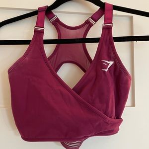 Gymshark maroon sports bra